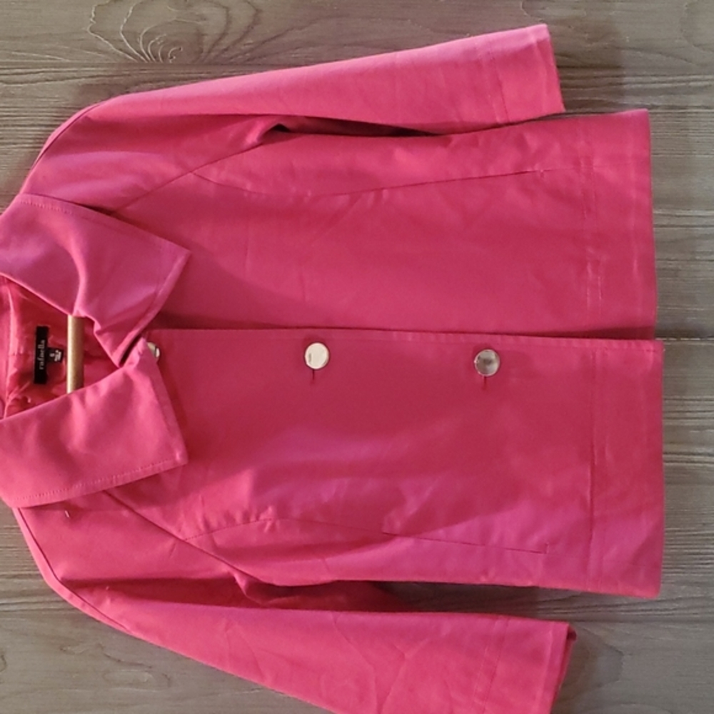 Hot Pink 3/4 sleeve jacket